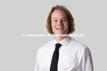 Studio portrait of Erik Goodwin, NSE Orientation Leader. January 24, 2020. 