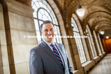 Heath Mello, lobbyist for University of Nebraska, is an avid chess player. He is shown in the state 