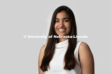 Studio portrait of Nidhi Polekar, NSE Orientation Leader. January 24, 2020. 
