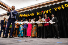 A choir of Huskers sings during the University of Nebraska–Lincoln's Rwanda Night celebration in t