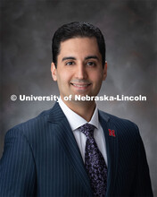 Studio portrait of Iman Salafian, Lab Manager for Mechanical and Materials Engineering. February 11,