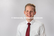 Studio portrait Jared Long, NSE Orientation Leader. February 24, 2020. 