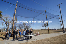 Senator Deb Fischer is given a demonstration of drone technology at the NIMBUS Outdoor Flying Facili