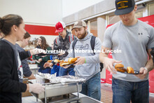 Ben Chase, sophomore from Wakefield, NE, was one of hundreds at Lunch in the Lobby. Lunch In The Lob