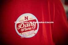 Close up of the 100 Years Dairy Store Logo. CASNR Week Ice Cream Social, UNL Dairy Store Relocation 