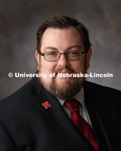 Studio portrait of Pete Haslett, Husker Hub. March 12, 2020. 