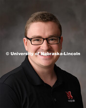 Studio portrait of Noah Schwendeman, Husker Hub. March 12, 2020. 