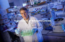 Edgar Cahoon (pictured in his lab), PhD, George W. Holmes University Professor of Biochemistry and D