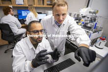 Ryan Pedrigi (right), Assistant Professor in Department of Mechanical and Materials Engineering, Col