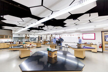 Jessica Periago, chemistry department lab manager, Kurt Wulser, chemistry department engineer and Ba