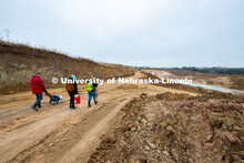 Judith Turk and Rebecca Young (stocking hat), assistant professors of natural resources, are being v