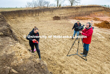 Judith Turk and Rebecca Young (stocking hat), assistant professors of natural resources, are being v