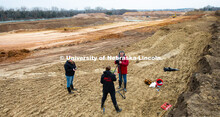 Judith Turk and Rebecca Young (stocking hat), assistant professors of natural resources, are being v
