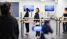 Hye-Won Hwang, Assistant Professor of Practice in Dance Theory and Performance, smiles to the camera