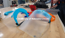 Face shields have been assembled from 3-D printed and laser-cut parts, and now, injection molding wi