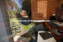 Due to COVID-19 and campus shut down, Chancellor Ronnie Green works from home via Zoom. April 15, 20