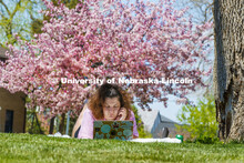 Molly Sambol, junior from Omaha, Zooms in on her learning and teaching language arts course outside 