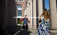 Rose Wehrman, senior in English, from Kenesaw, NE, is photographed by Sarah Schilling, senior in mar