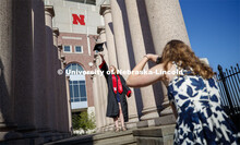 Rose Wehrman, senior in English, from Kenesaw, NE, is photographed by Sarah Schilling, senior in mar
