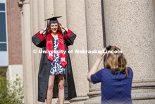Sarah Schilling, senior in marketing from Omaha, is photographed by Rose Wehrman, senior in English,