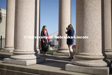 Sarah Schilling, senior in marketing from Omaha, is photographed by Rose Wehrman, senior in English,