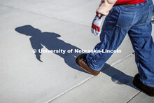 Herbie Husker on campus. April 30, 2020. 