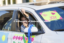 Roberta Christensen makes some noise while her husband, Jerry, drives. Christ Place Church families 