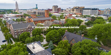 Greek Row sororities and fraternities along R Street. May 27, 2020. 
