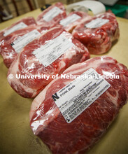 Packaged meat is ready for donation. UNL's Loeffel Meat Laboratory in partnership with the Nebraska 
