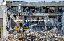Mabel Lee Hall demolition. May 29, 2020. 