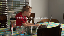 Evan Washburn of Lincoln, participates in the "Virtual Vibes" 4-H Camp. Camp participants receive a 