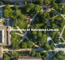Aerial view of the Donaldson Gardens. City Campus. June 9, 2020. 