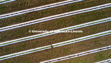 Drone footage shows planting patterns from the air over University of Nebraska’s East campus ag re