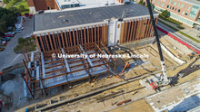The steel skeleton goes up for the Engineering Phase 1 construction to replace the Link. Work contin