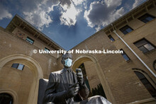 The statue of Clifford Hardin, one of four Nebraskans who served as U.S. Secretaries of Agriculture,