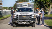 Medical personnel from the Columbus Community Hospital screen every person entering the Platte Count