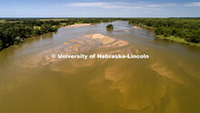 Platte River southwest of Columbus, Nebraska. July 10, 2020. 