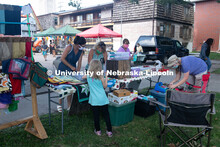 Vendors selling their goods at the F Street Farmers Market in Lincoln, Nebraska. July 21, 2020. 