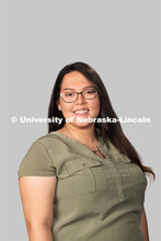 Studio portrait of Katherine Montoya, Residence Director, Residence Life. July 27, 2020. 