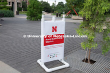 Hand Sanitizers are placed at various locations on City Campus. July 29, 2020. 