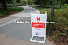 Hand Sanitizers are placed at various locations on City Campus. July 29, 2020. 