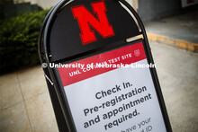 Photo shoot of UNL On-Campus COVID Testing Site. Testing is available at the University Health Cente