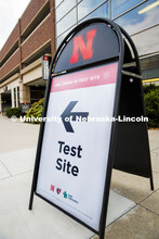 Photo shoot of UNL On-Campus COVID Testing Site. Testing is available at the University Health Cente