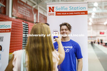 Ryan Lawton of Tampa Bay Florida has his photo taken by his mom for his N Card. Devaney Sports Cente