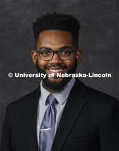 Studio portrait of Jabin Moore, University of Nebraska at Omaha, Student Regent. August 14, 2020. 