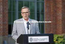 Chancellor Ronnie Green talks about the importance of a teaching hotel on campus. The Scarlet Hotel 