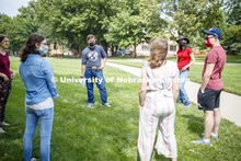 CASNR Launch for new students included a walking tour of East Campus with multiple stops to learn ab