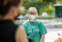 CASNR Launch for new students included a walking tour of East Campus with multiple stops to learn ab