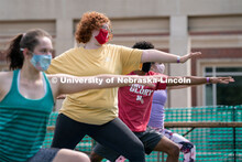 Students participate in yoga during Wellness Fest at Meier Commons. August 22, 2020. 