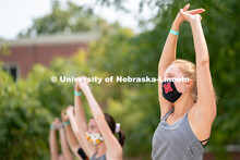 Students dance during Wellness Fest at Meier Commons. August 22, 2020. 